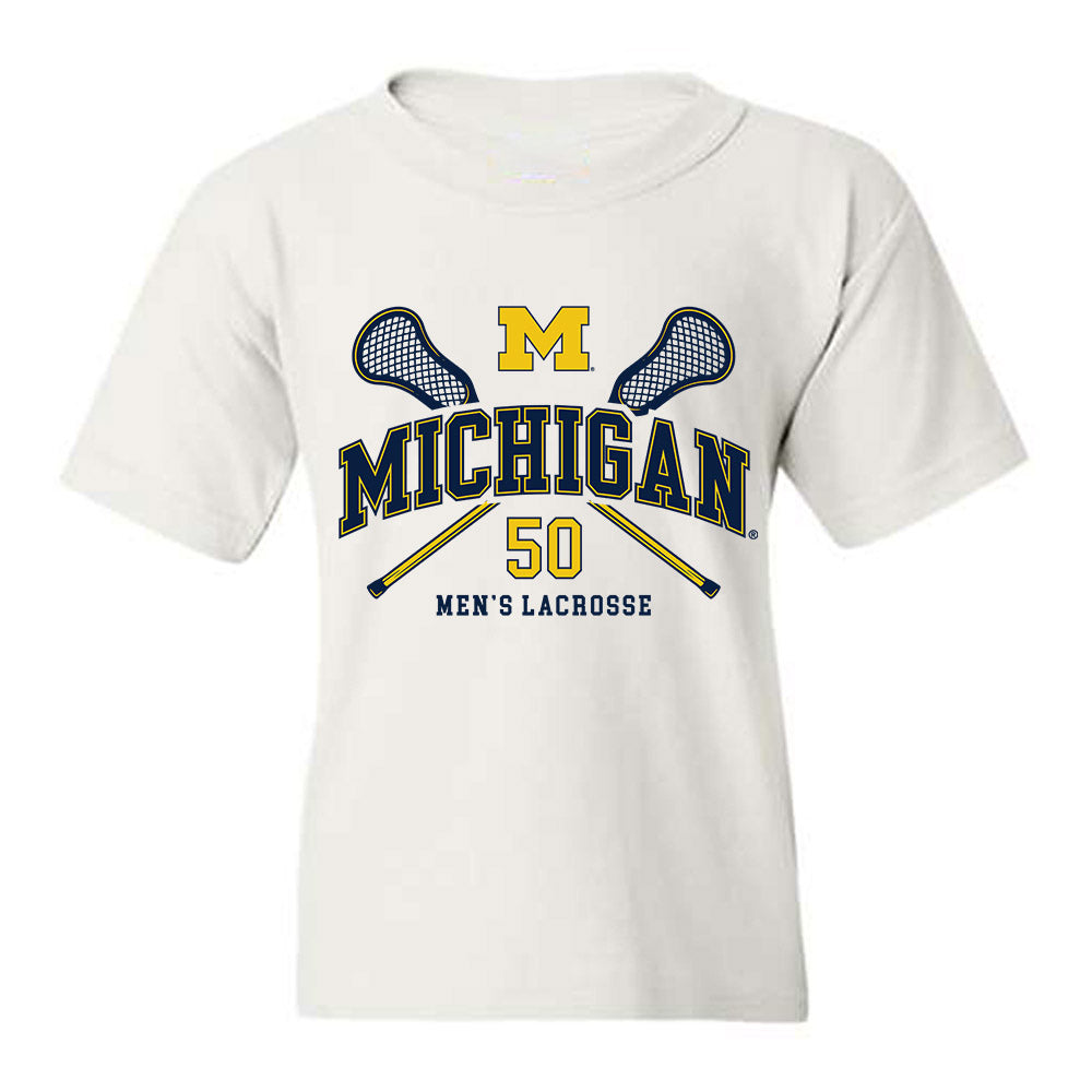 Michigan - NCAA Men's Lacrosse : Michael Kelly - Sports Shersey Youth T-Shirt-0