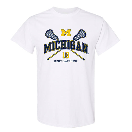 Michigan - NCAA Men's Lacrosse : Carson Billig - Sports Shersey T-Shirt-0