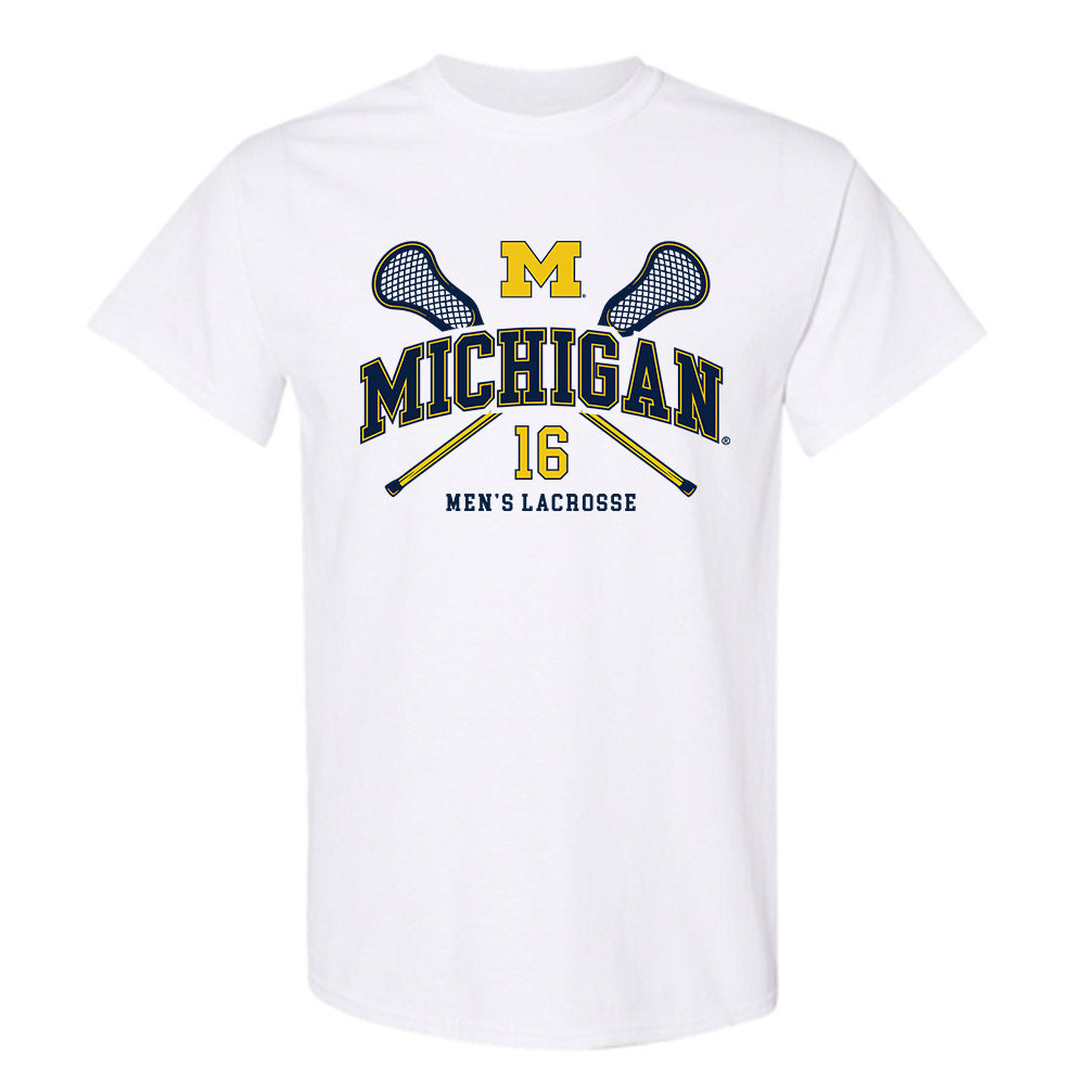 Michigan - NCAA Men's Lacrosse : Nicholas Voultos - Sports Shersey T-Shirt-0