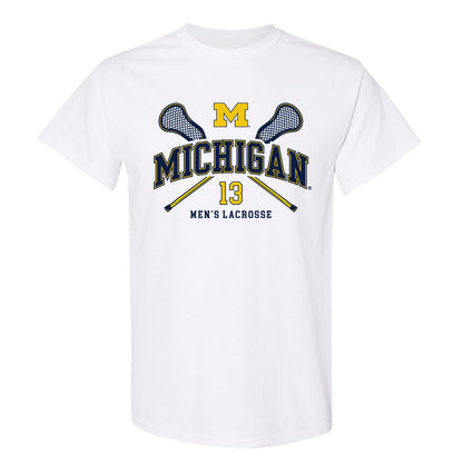 Michigan - NCAA Men's Lacrosse : Crandall Quinn - Sports Shersey T-Shirt-0