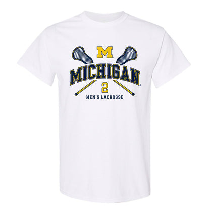 Michigan - NCAA Men's Lacrosse : Bo Lockwood - Sports Shersey T-Shirt-0