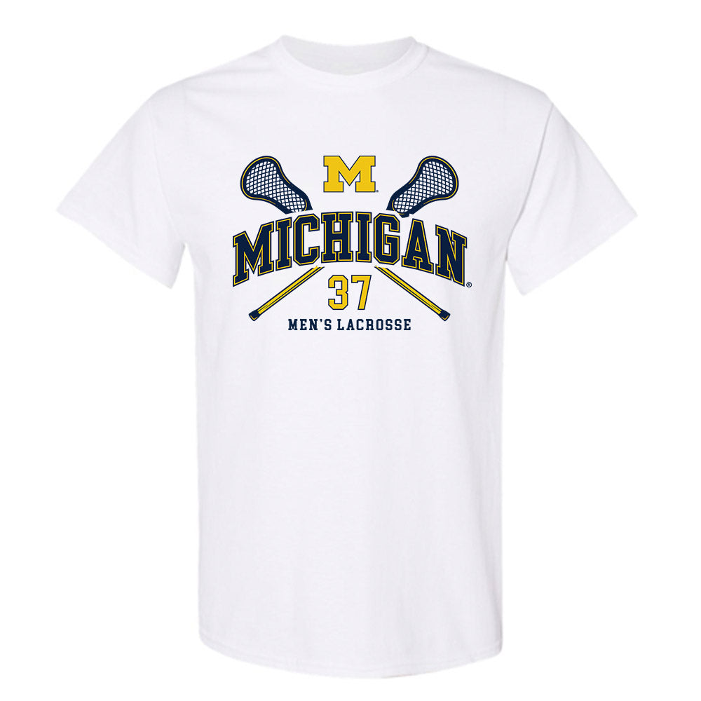 Michigan - NCAA Men's Lacrosse : James Joyce - Sports Shersey T-Shirt-0