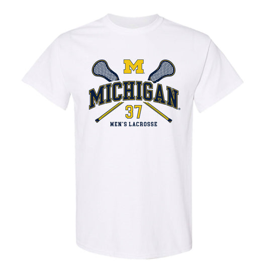 Michigan - NCAA Men's Lacrosse : James Joyce - Sports Shersey T-Shirt-0