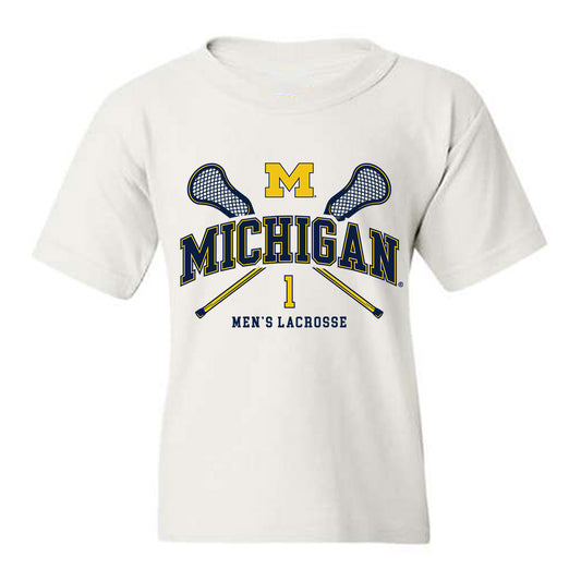 Michigan - NCAA Men's Lacrosse : Matt Han - Sports Shersey Youth T-Shirt-0