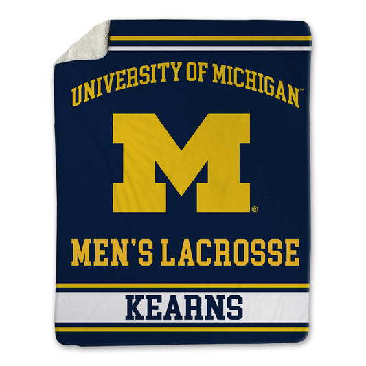 Michigan - NCAA Men's Lacrosse : Kevin Kearns - Blanket-0