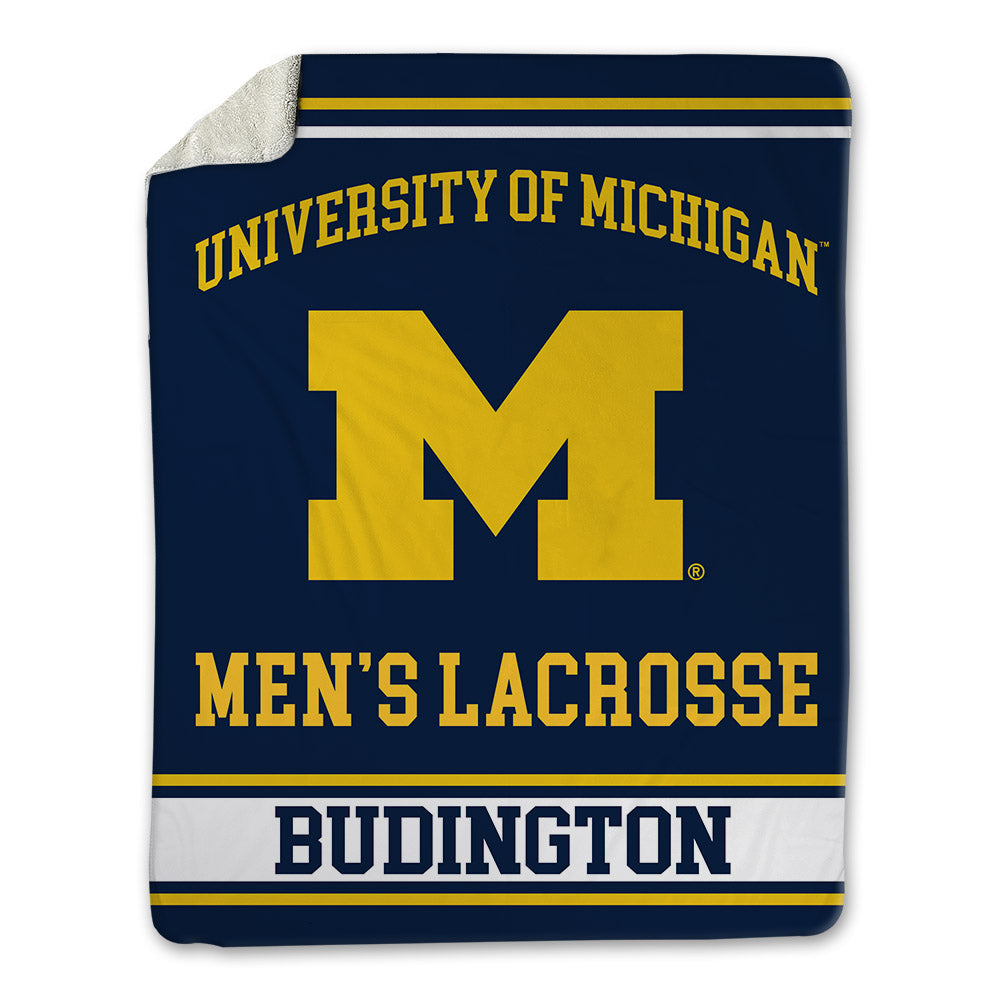 Michigan - NCAA Men's Lacrosse : Joseph Budington - Blanket-0