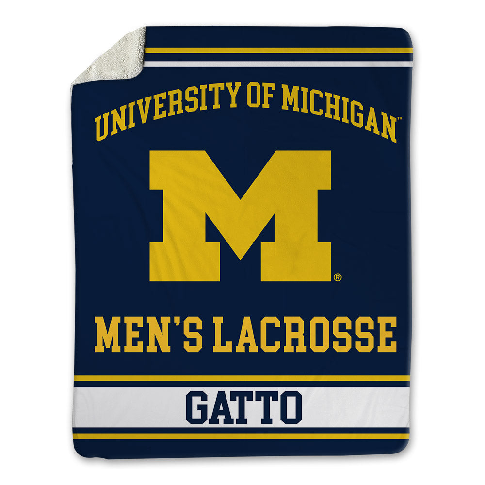 Michigan - NCAA Men's Lacrosse : Alex Gatto - Blanket-0