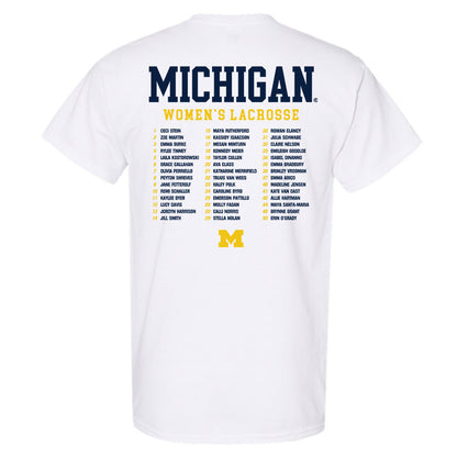Michigan - NCAA Women's Lacrosse : - Roster T-Shirt-1