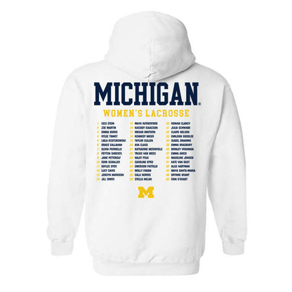 Michigan - NCAA Women's Lacrosse : - Roster Hooded Sweatshirt-1