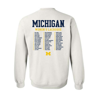 Michigan - NCAA Women's Lacrosse : - Roster Crewneck Sweatshirt-1