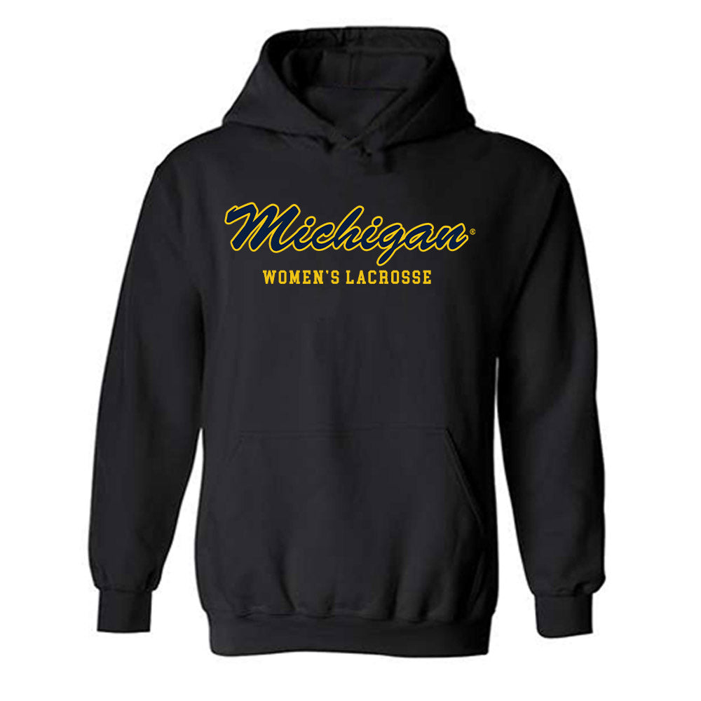 Michigan - NCAA Women's Lacrosse : Ava Class - Sports Shersey Hooded Sweatshirt-0