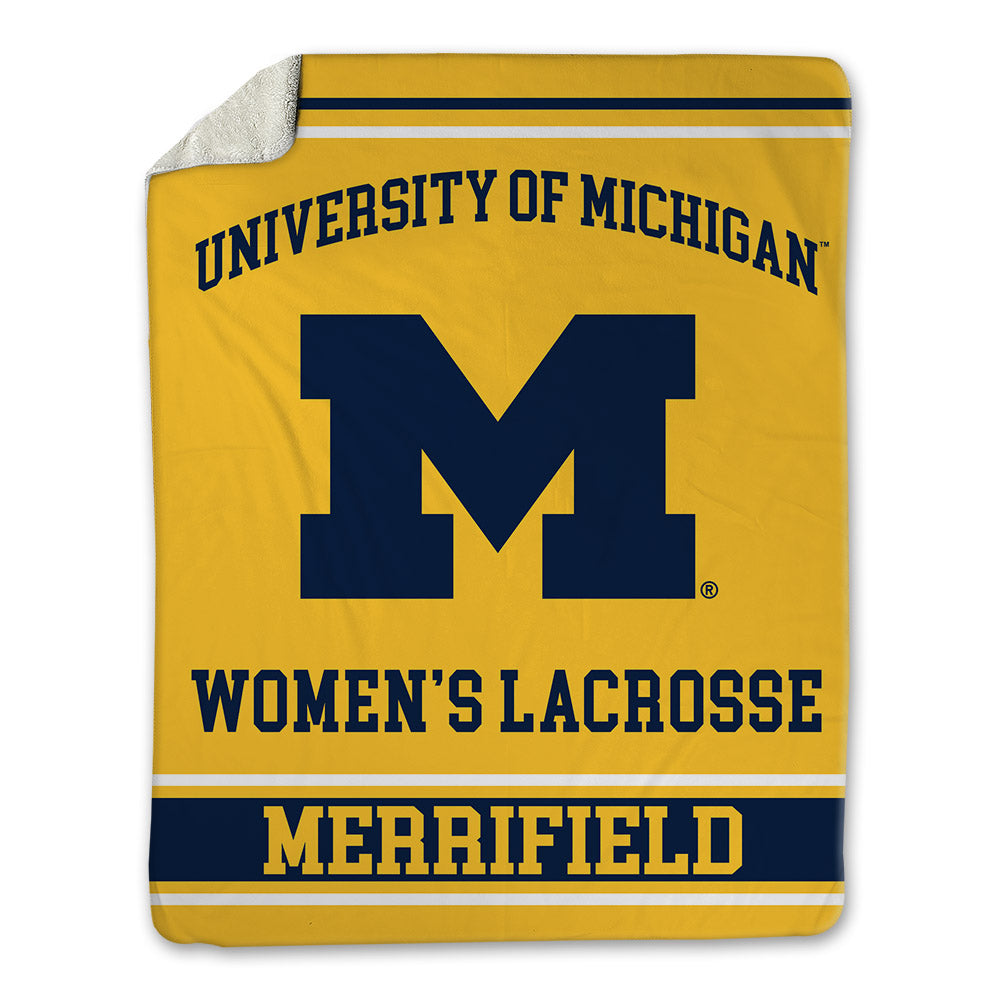 Michigan - NCAA Women's Lacrosse : Katharine Merrifield - Blanket-0