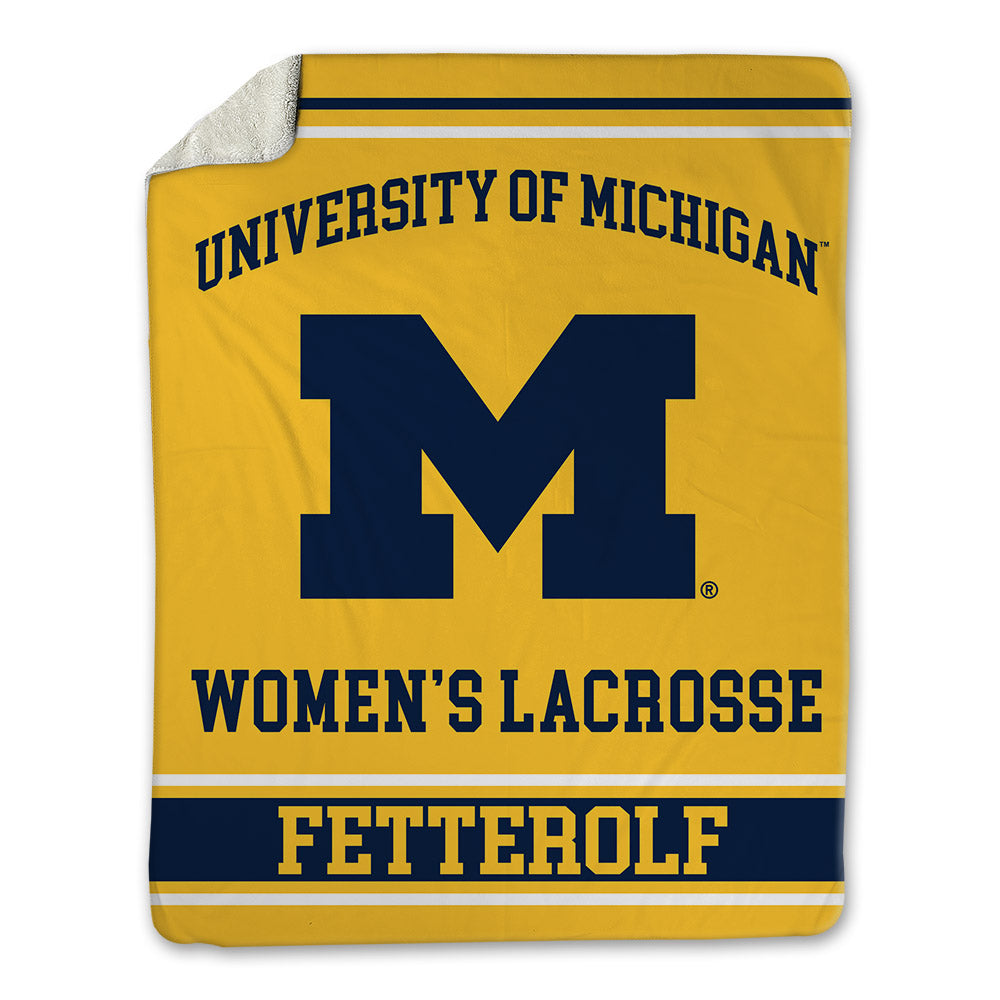 Michigan - NCAA Women's Lacrosse : Jane Fetterolf - Blanket-0