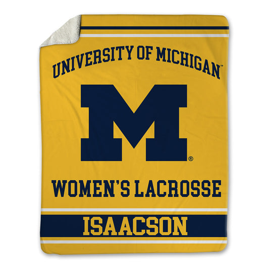 Michigan - NCAA Women's Lacrosse : Kassidy Isaacson - Blanket-0