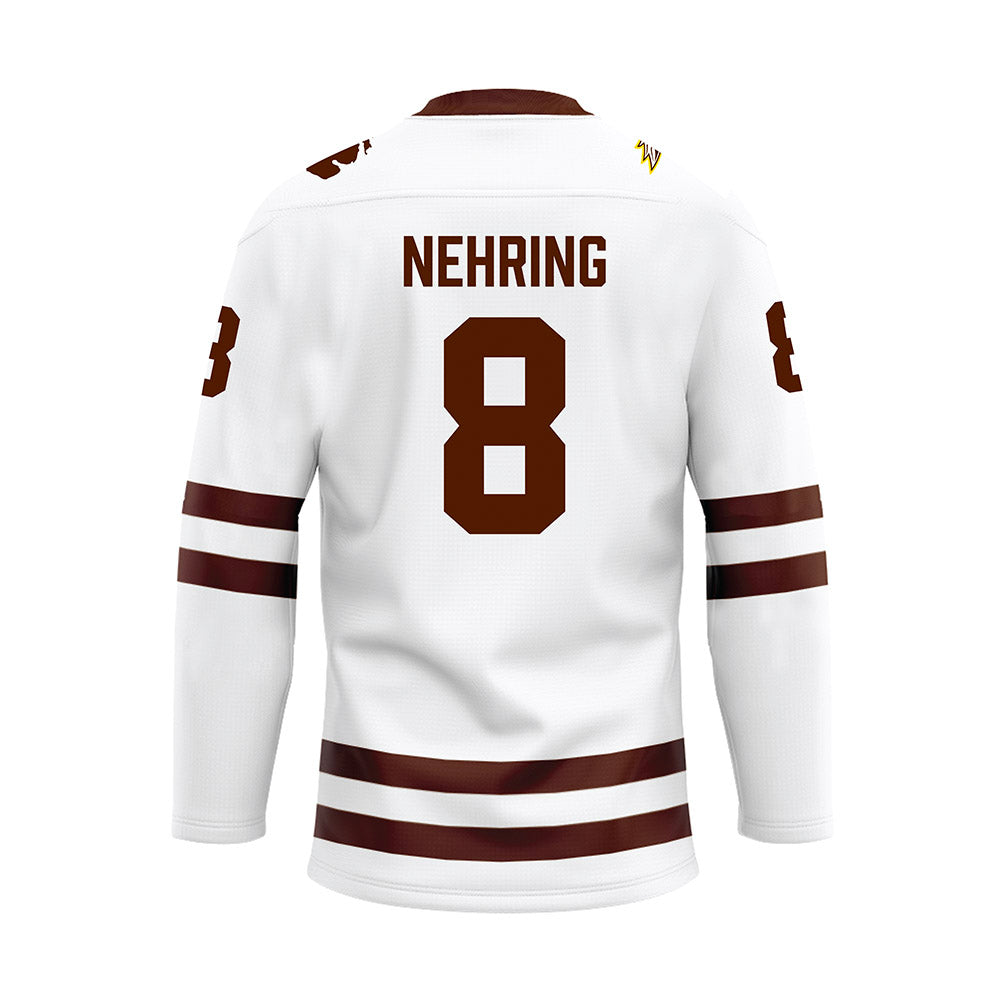 Western Michigan - NCAA Men's Ice Hockey : Zach Nehring - white Hockey Jersey-1