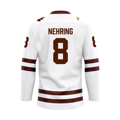 Western Michigan - NCAA Men's Ice Hockey : Zach Nehring - white Hockey Jersey-1
