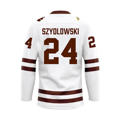 Western Michigan - NCAA Men's Ice Hockey : Garrett Szydlowski - white Hockey Jersey-1