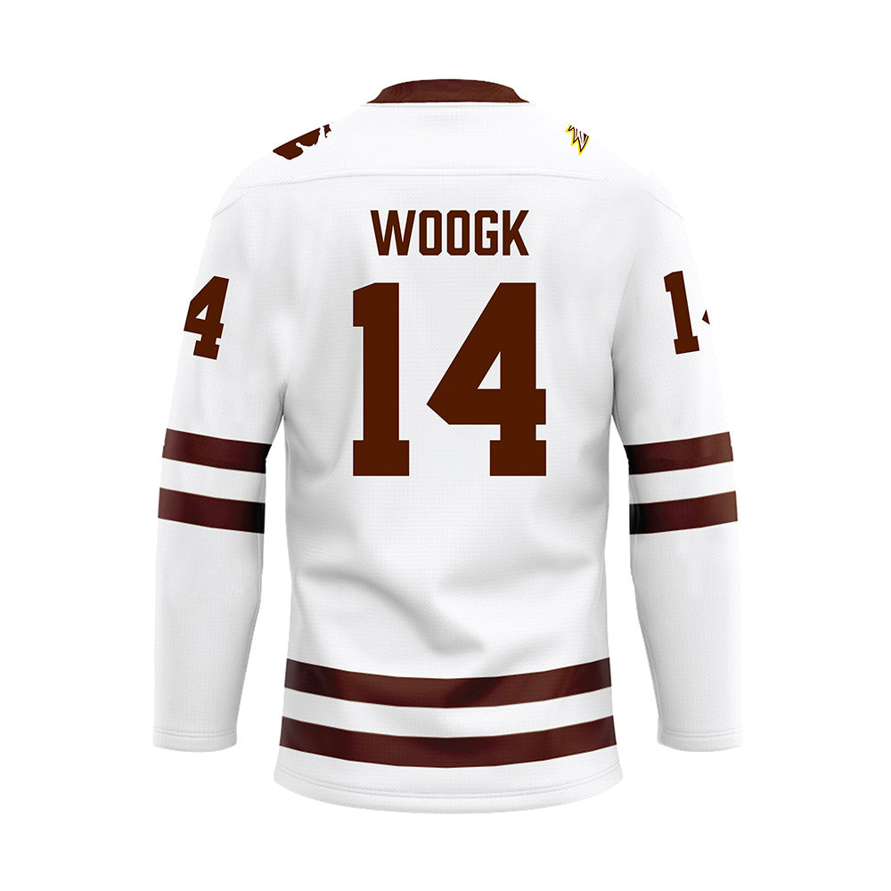Western Michigan - NCAA Men's Ice Hockey : Colby Woogk - white Hockey Jersey-1