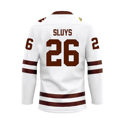Western Michigan - NCAA Men's Ice Hockey : Jamison Sluys - white Hockey Jersey-1