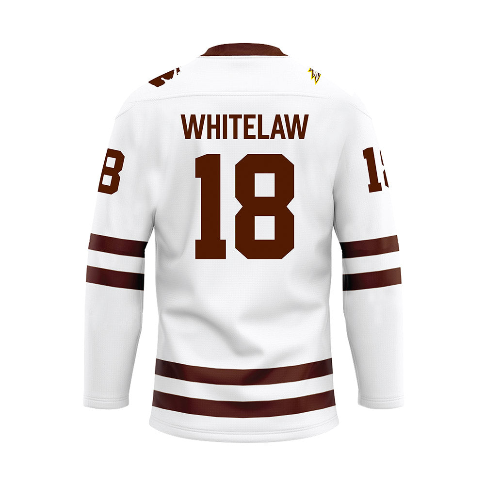 Western Michigan - NCAA Men's Ice Hockey : William Whitelaw - white Hockey Jersey-1