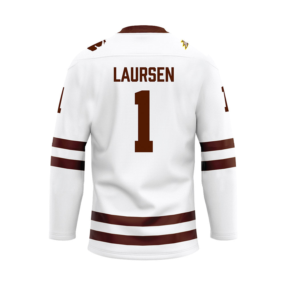 Western Michigan - NCAA Men's Ice Hockey : Kirk Laursen - white Hockey Jersey-1