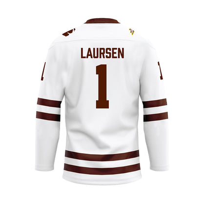 Western Michigan - NCAA Men's Ice Hockey : Kirk Laursen - white Hockey Jersey-1