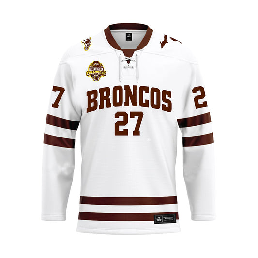 Western Michigan - NCAA Men's Ice Hockey : Joona Vaisanen - white Hockey Jersey-0