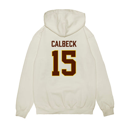 Western Michigan - NCAA Men's Ice Hockey : Alex Calbeck - Replica Shersey Premium Hooded Sweatshirt-1
