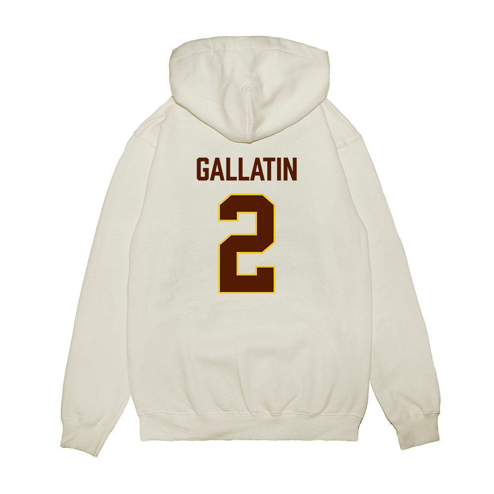 Western Michigan - NCAA Men's Ice Hockey : Grady Gallatin - Replica Shersey Premium Hooded Sweatshirt-1