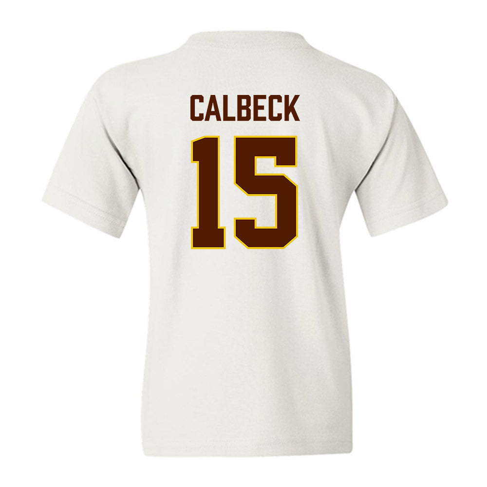 Western Michigan - NCAA Men's Ice Hockey : Alex Calbeck - Replica Shersey Youth T-Shirt-1