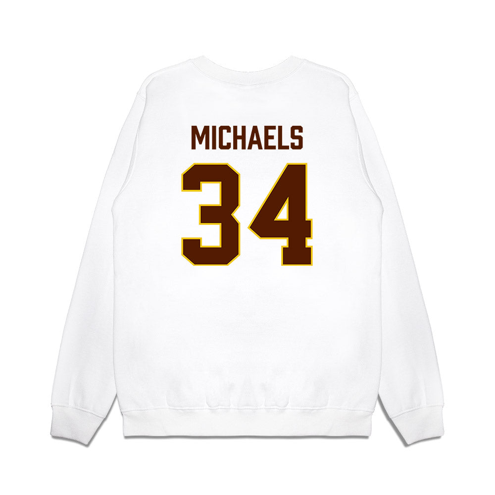 Western Michigan - NCAA Men's Ice Hockey : Owen Michaels - Replica Shersey Premium Crewneck Sweatshirt-1