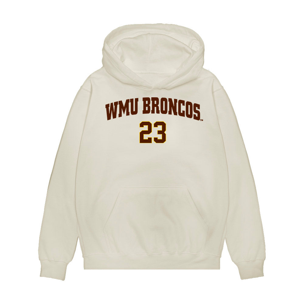 Western Michigan - NCAA Men's Ice Hockey : Edison Engle - Replica Shersey Premium Hooded Sweatshirt-0
