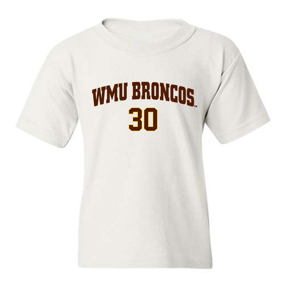 Western Michigan - NCAA Men's Ice Hockey : Hampton Slukynsky - Replica Shersey Youth T-Shirt-0