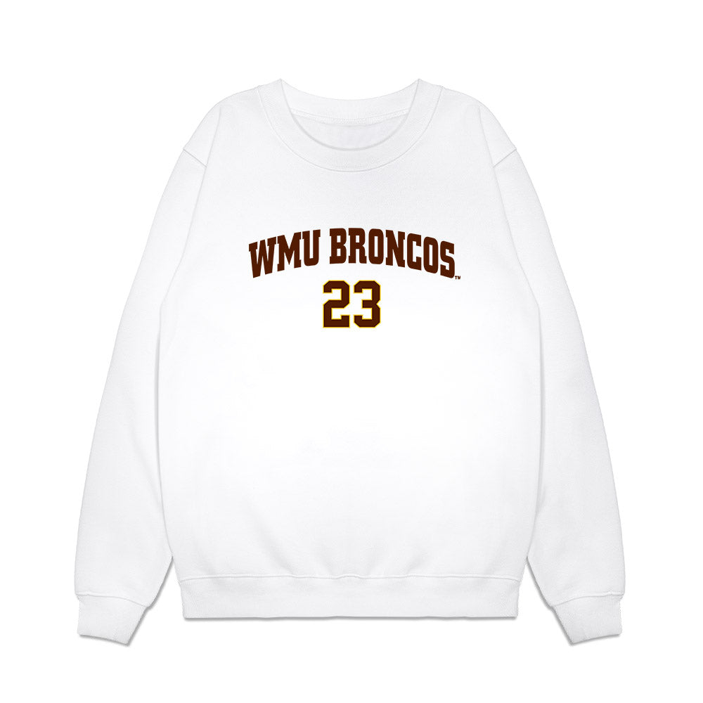 Western Michigan - NCAA Men's Ice Hockey : Liam Valente - Replica Shersey Premium Crewneck Sweatshirt-0