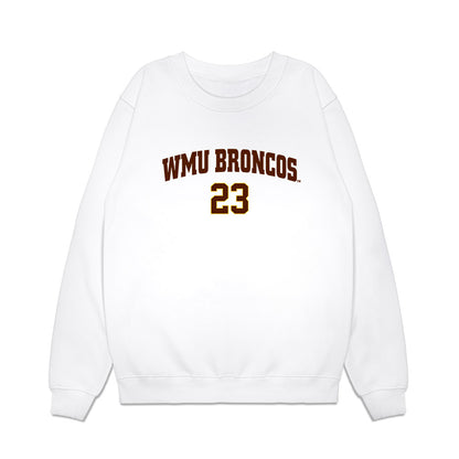 Western Michigan - NCAA Men's Ice Hockey : Liam Valente - Replica Shersey Premium Crewneck Sweatshirt-0