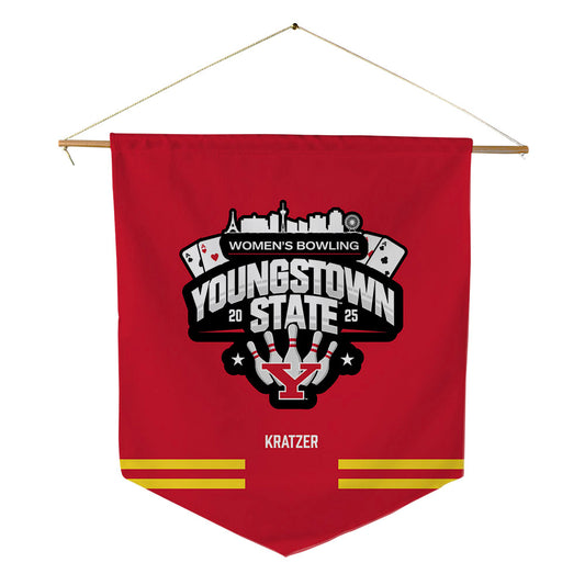 Youngstown State - NCAA Women's Bowling : Leyna Kratzer - Pennant - 18" x 21"-0