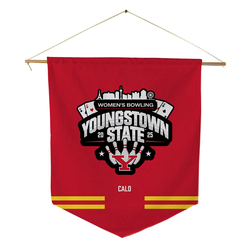 Youngstown State - NCAA Women's Bowling : Malayna Calo - Pennant - 18" x 21"-0