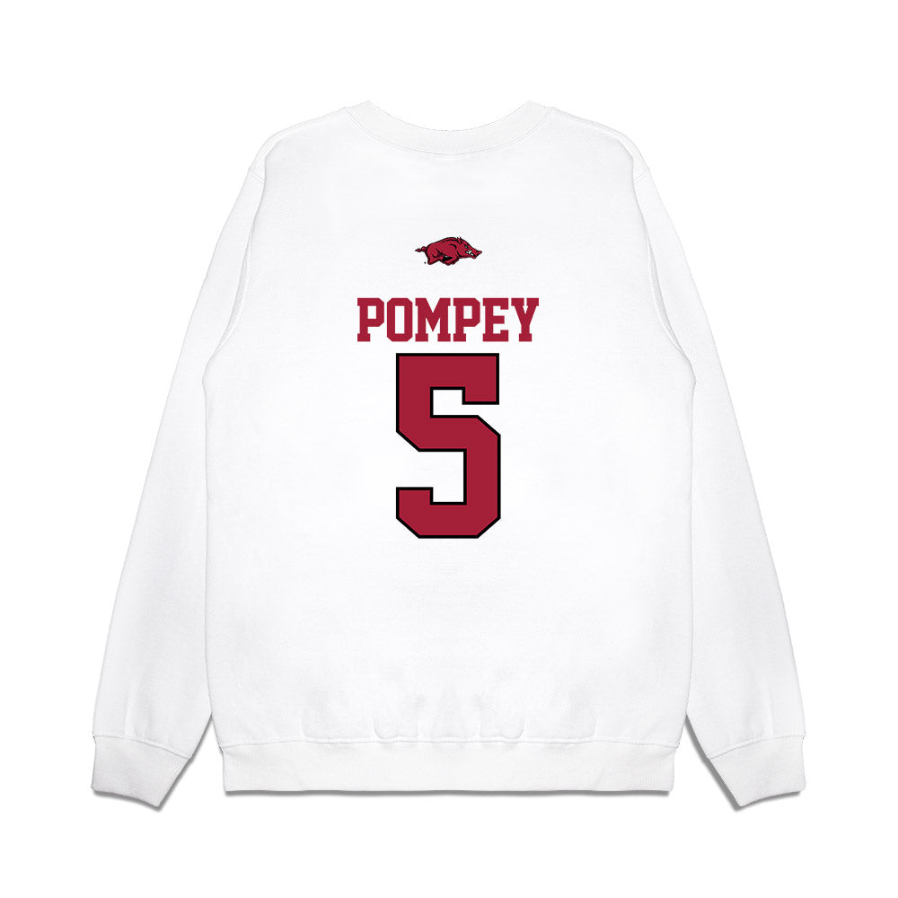 Arkansas - NCAA Baseball : TJ Pompey - USA Premium Crewneck Sweatshirt-1