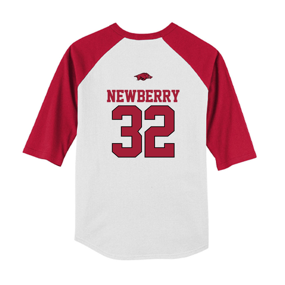 Arkansas - NCAA Baseball : Trystan Newberry - USA Youth Raglan T-Shirt-1