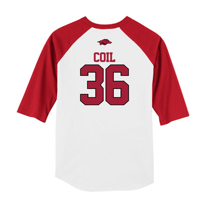 Arkansas - NCAA Baseball : Parker Coil - USA Raglan Shirt-1