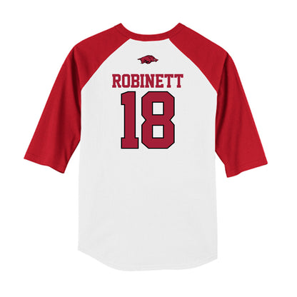Arkansas - NCAA Baseball : Reese Robinett - USA Raglan Shirt-1
