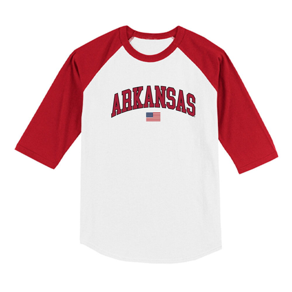 Arkansas - NCAA Baseball : Parker Coil - USA Raglan Shirt-0