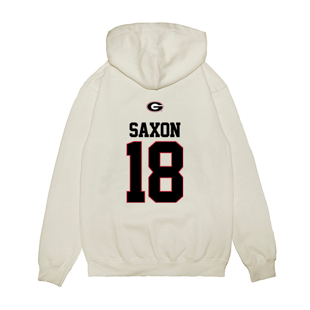 Georgia - NCAA Baseball : TL Saxon - USA Raglan Premium Hooded Sweatshirt-1