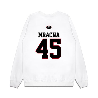Georgia - NCAA Baseball : Christian Mracna - USA Raglan Premium Crewneck Sweatshirt-1