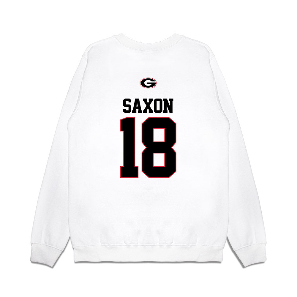 Georgia - NCAA Baseball : TL Saxon - USA Raglan Premium Crewneck Sweatshirt-1