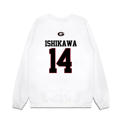 Georgia - NCAA Baseball : Kenny Ishikawa - USA Raglan Premium Crewneck Sweatshirt-1