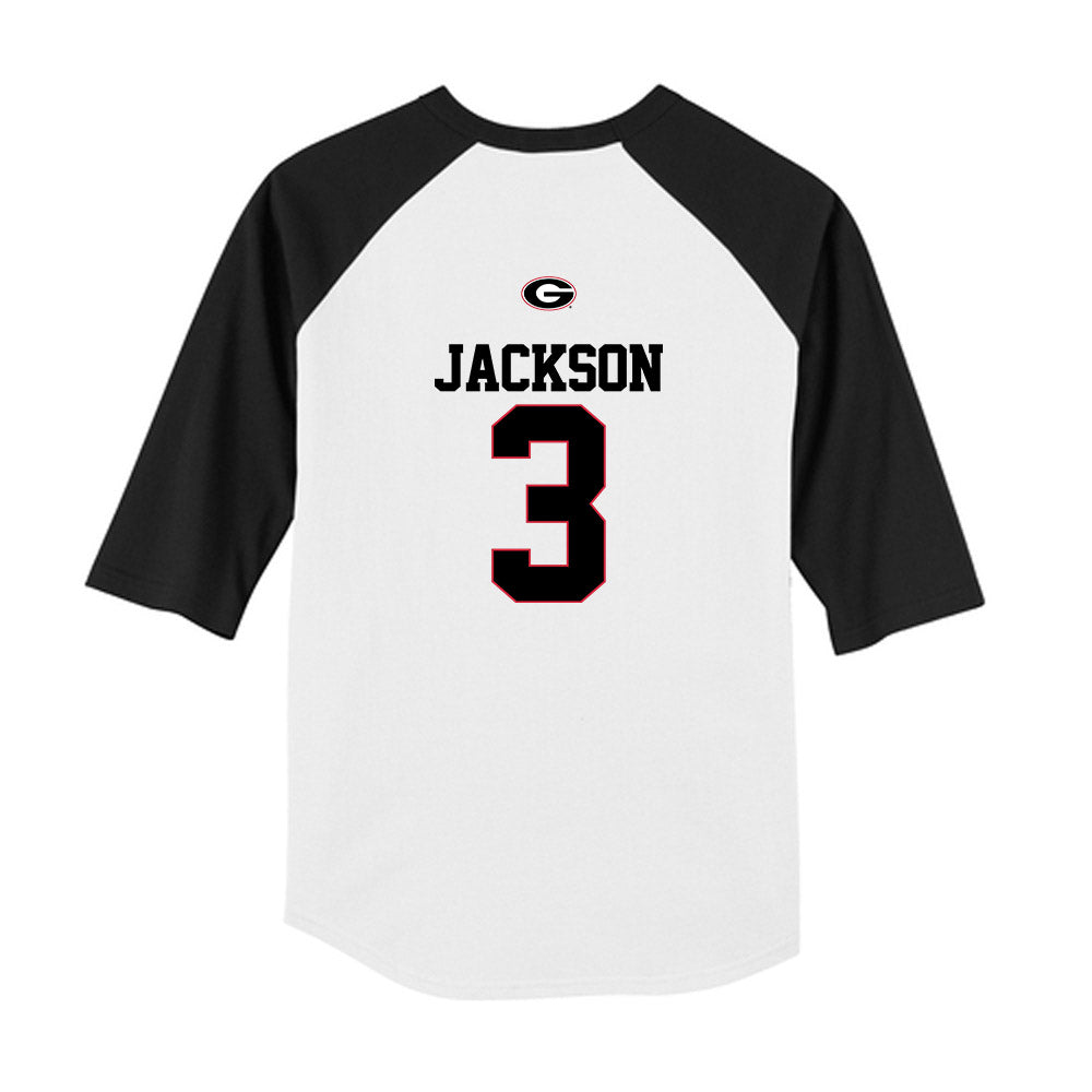 Georgia - NCAA Baseball : Daniel Jackson - USA Raglan Youth Raglan T-Shirt-1