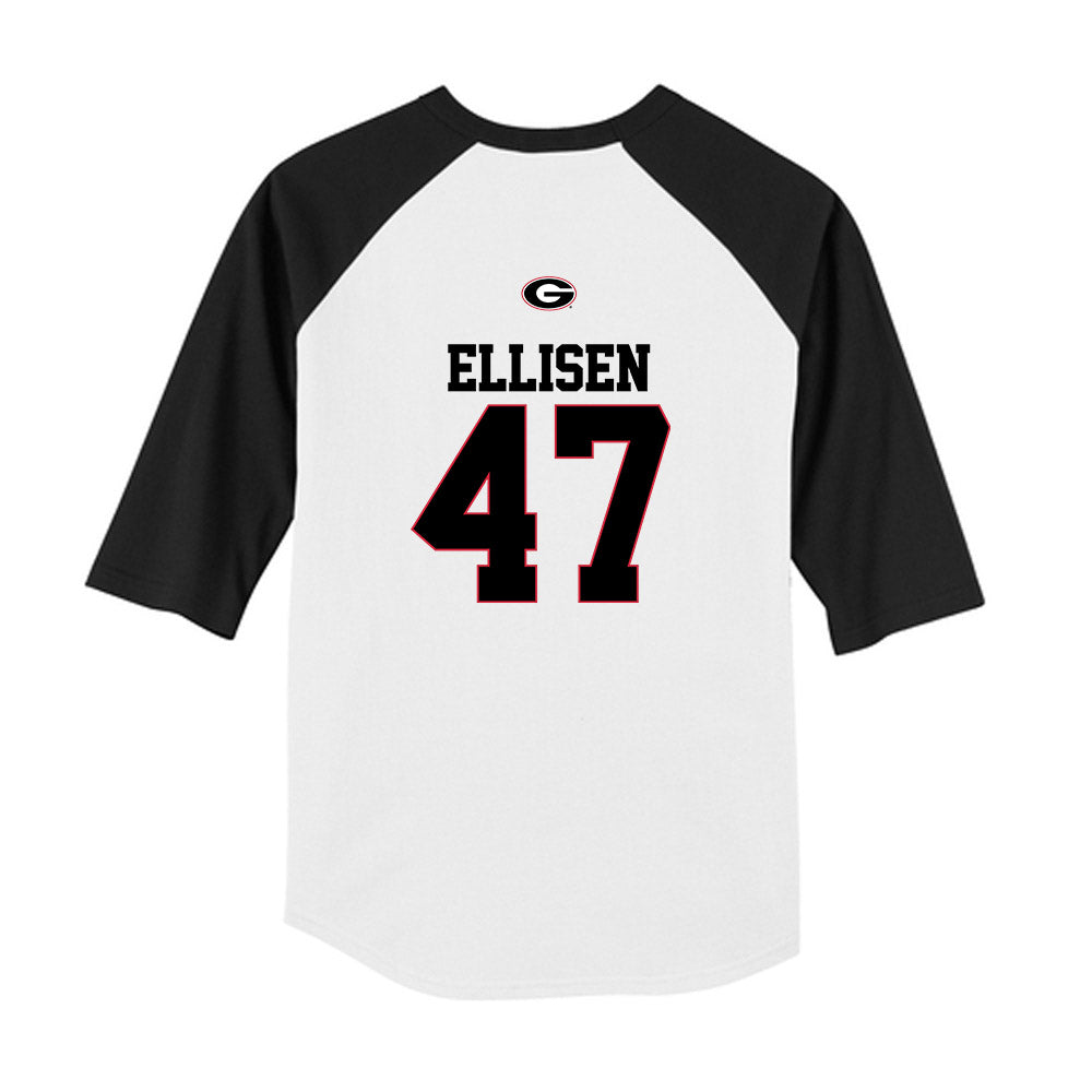 Georgia - NCAA Baseball : Thomas Ellisen - USA Raglan Youth Raglan T-Shirt-1
