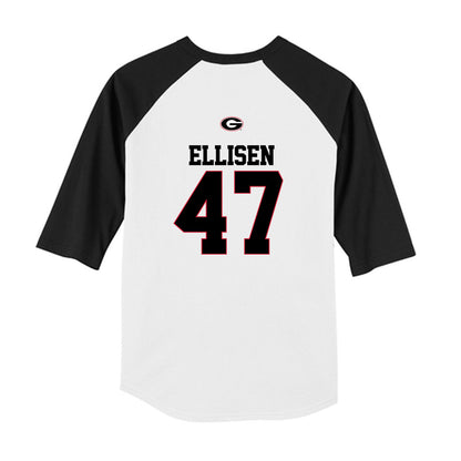Georgia - NCAA Baseball : Thomas Ellisen - USA Raglan Youth Raglan T-Shirt-1