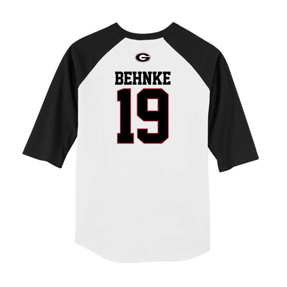 Georgia - NCAA Baseball : Andrew Behnke - USA Raglan Raglan Shirt-1